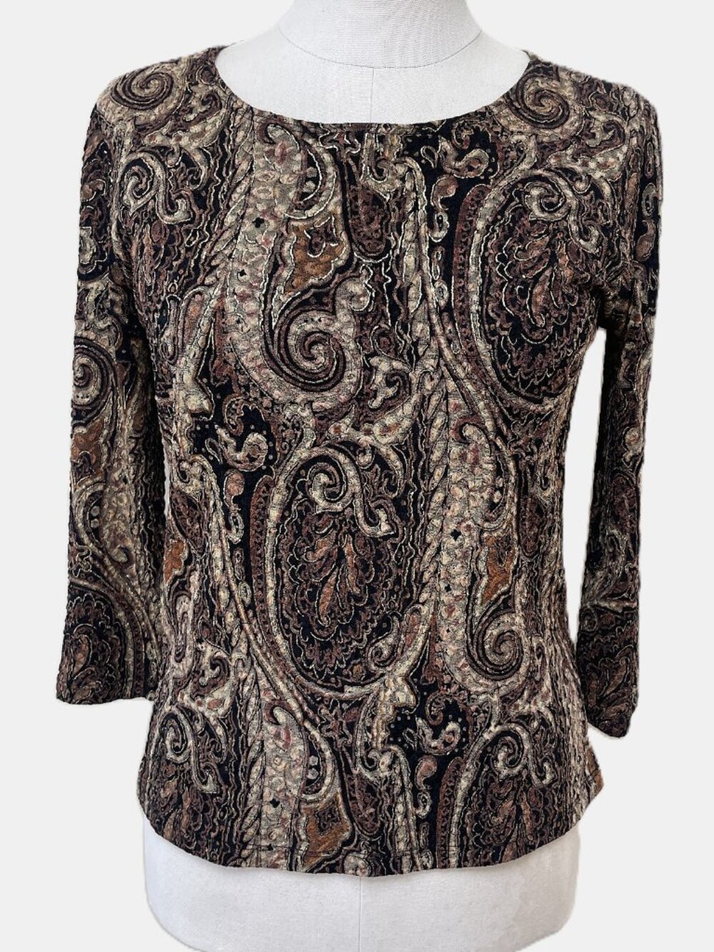 Metallic Gold Stretch Top — Size S